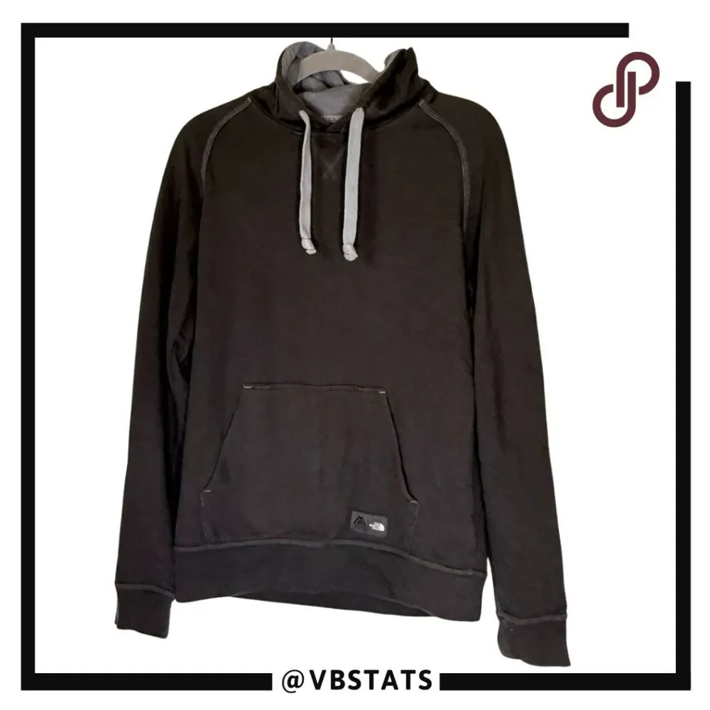The North Face Mens Cotton Blend Pullover Hoodie Sweatshirt‎ Black Small